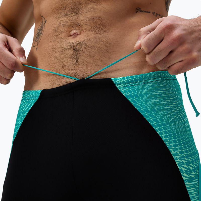 Jammery pływackie męskie Speedo Endurance+ MAX Splice Jammer black/turquoise gem 5