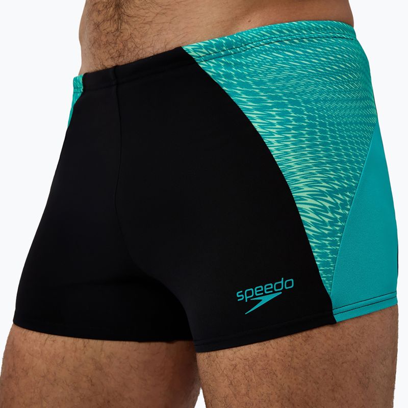 Bokserki pływackie męskie Speedo Endurance+ MAX Splice Aquashort black/turquoise gem 5