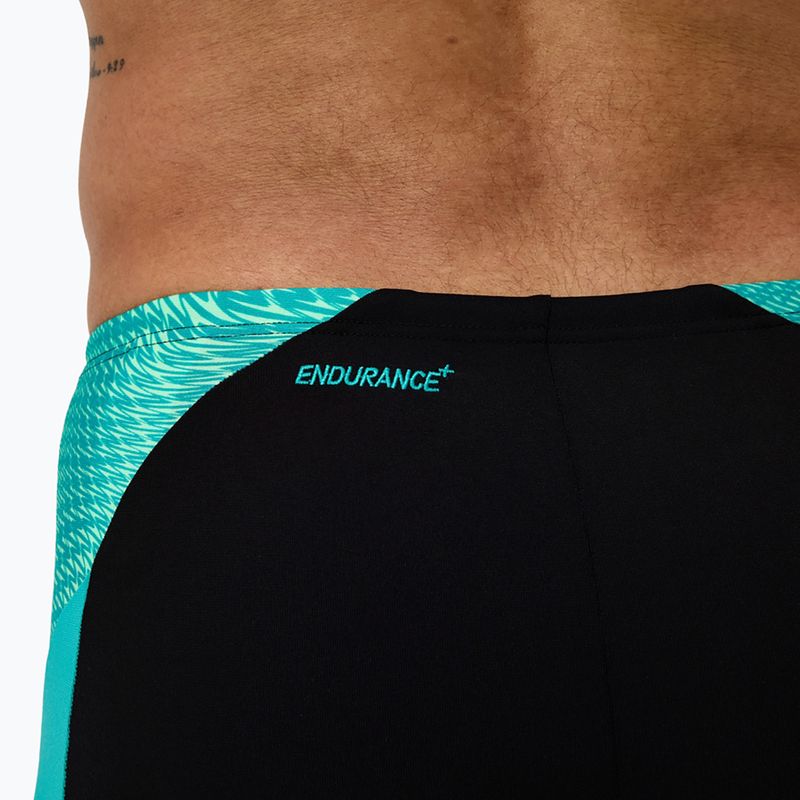 Bokserki pływackie męskie Speedo Endurance+ MAX Splice Aquashort black/turquoise gem 7