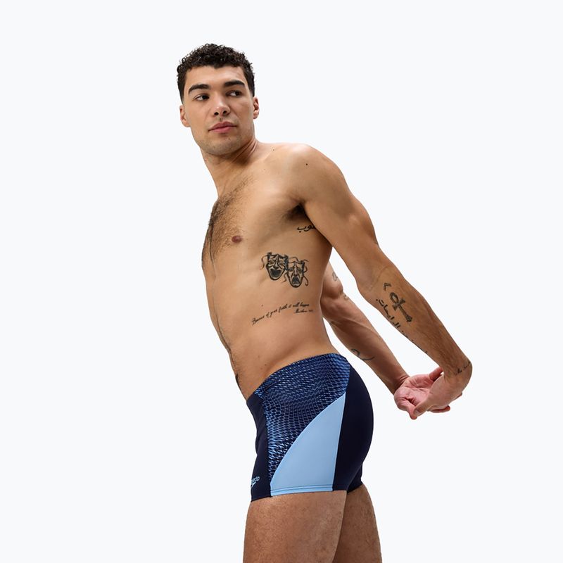 Bokserki pływackie męskie Speedo Endurance+ MAX Splice Aquashort navy/sugar blue 4