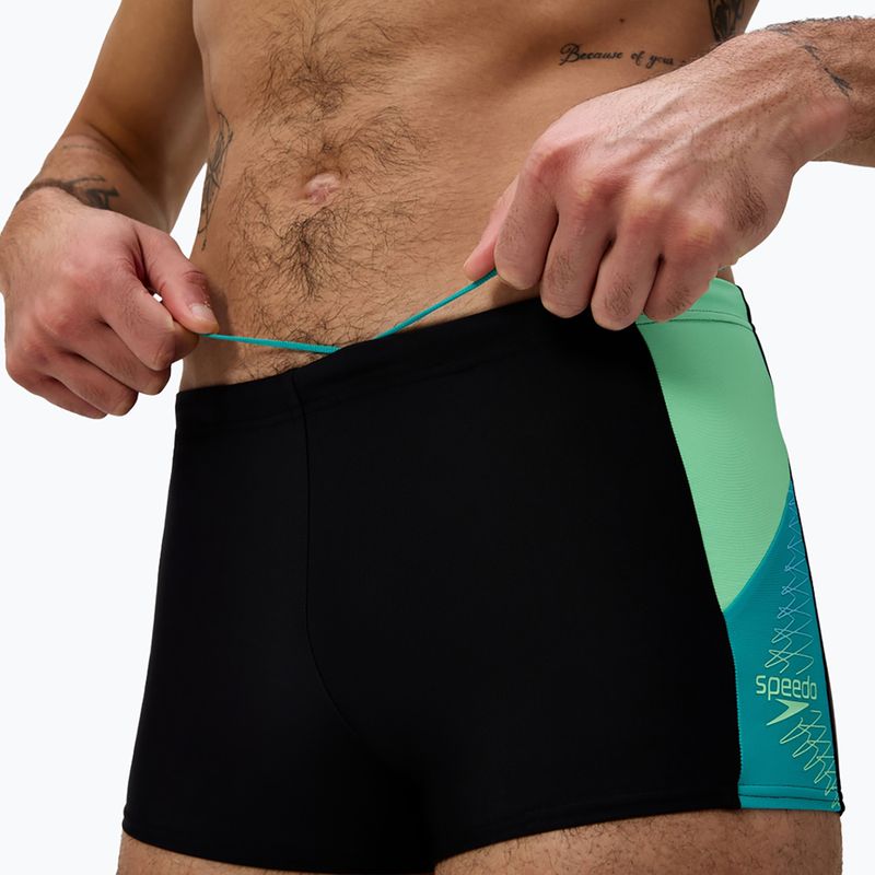 Bokserki pływackie męskie Speedo Dive Aquashort black/turquoise gem 5