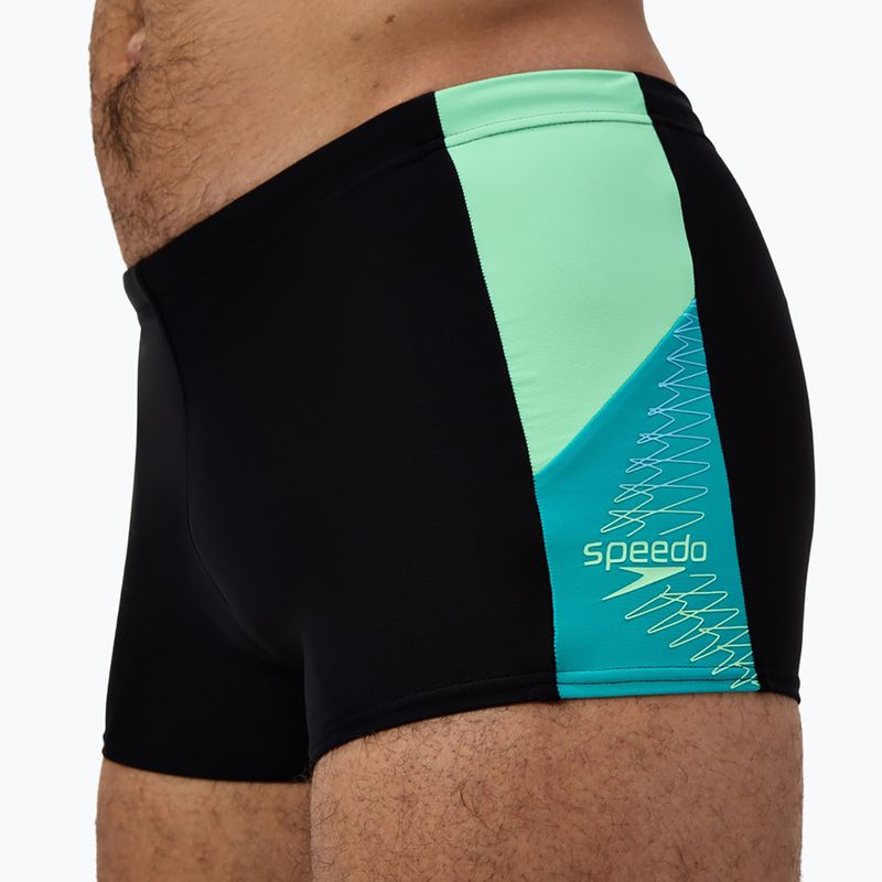 Bokserki pływackie męskie Speedo Dive Aquashort black/turquoise gem 6