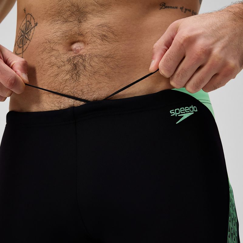 Bokserki pływackie męskie Speedo Hyper Boom Splice black/alfalfa green 6
