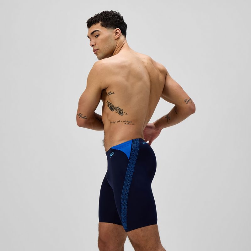 Jammery pływackie męskie Speedo Hyper Boom Splice grey lead/neon coral 4