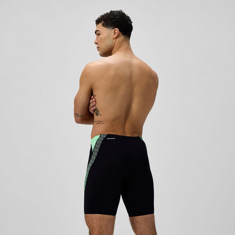 Jammery pływackie męskie Speedo Hyper Boom Splice black/alfalfa green 3