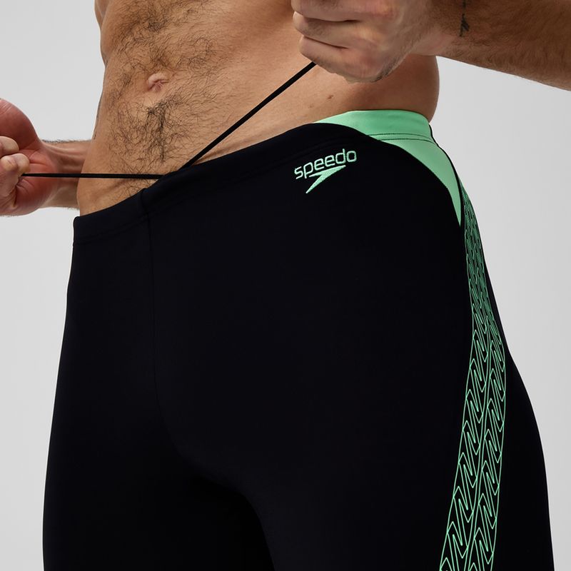 Jammery pływackie męskie Speedo Hyper Boom Splice black/alfalfa green 6