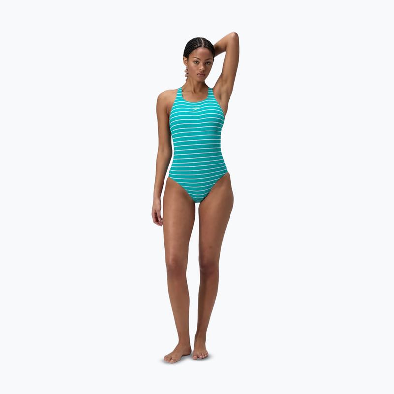 Strój pływacki jednoczęściowy damski Speedo Eco Endurance+ Printed Medalist turquoise gem 2