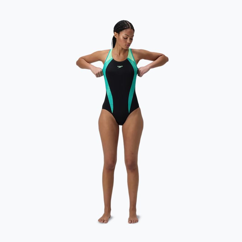 Strój pływacki jednoczęściowy damski Speedo Placement Laneback turquoise gem 2