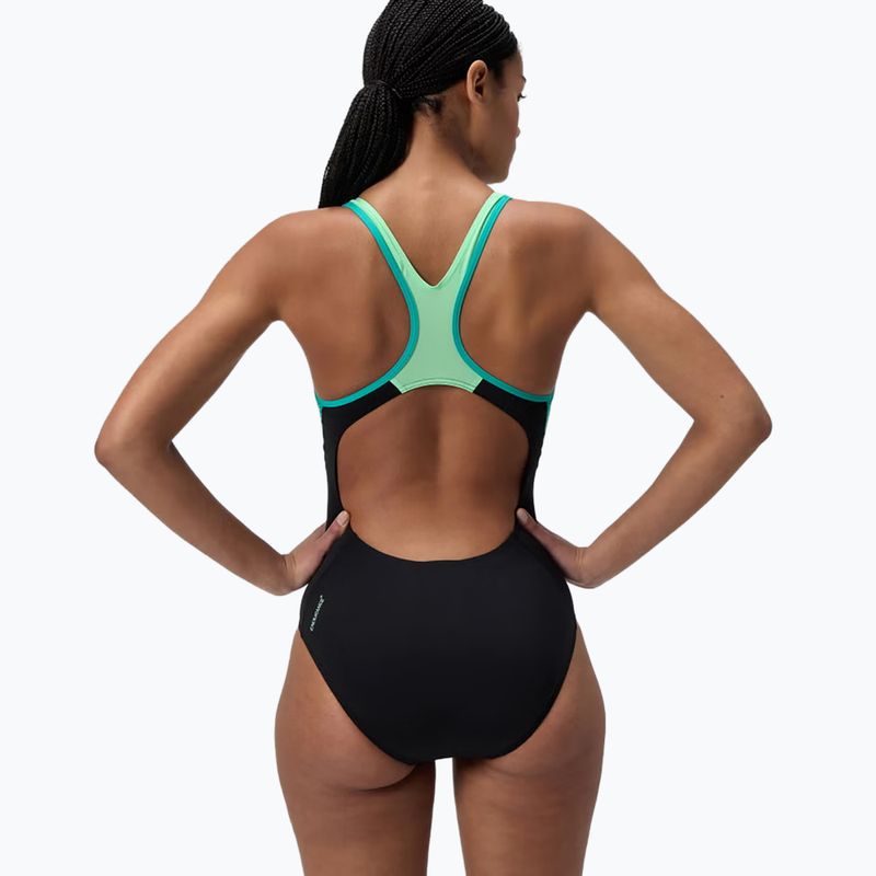 Strój pływacki jednoczęściowy damski Speedo Placement Laneback turquoise gem 3