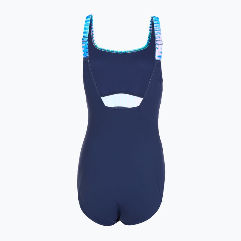 Strój pływacki jednoczęściowy damski Speedo Shaping Contour Eclipse Printed turquoise gem 2