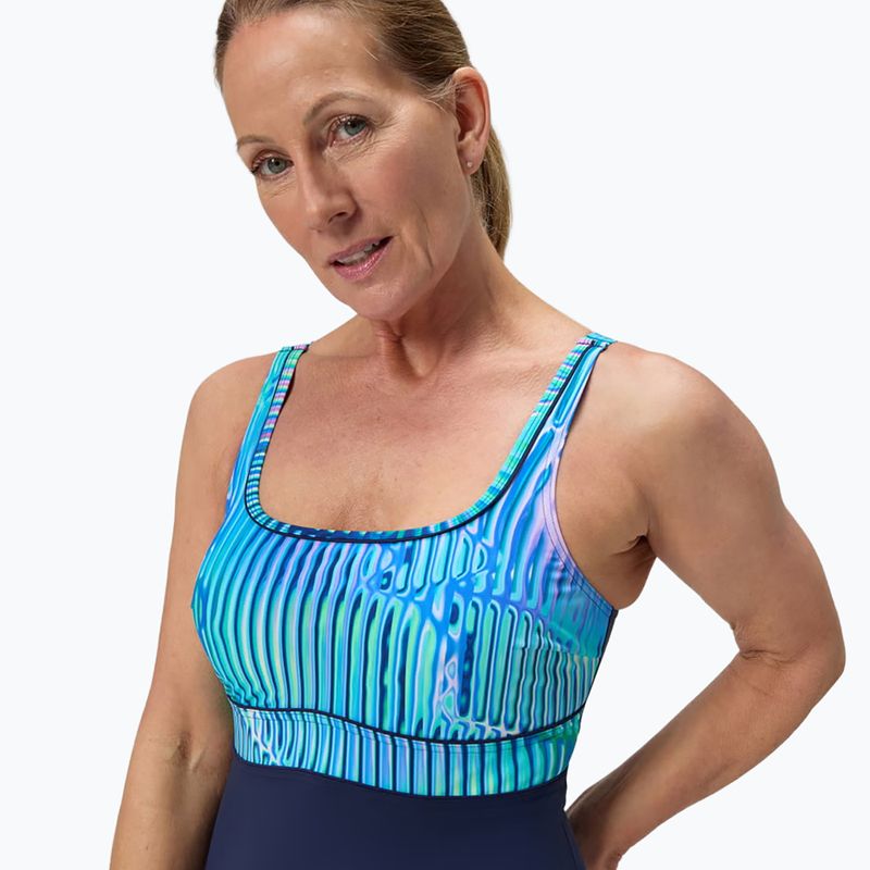 Strój pływacki jednoczęściowy damski Speedo Shaping Contour Eclipse Printed turquoise gem 5