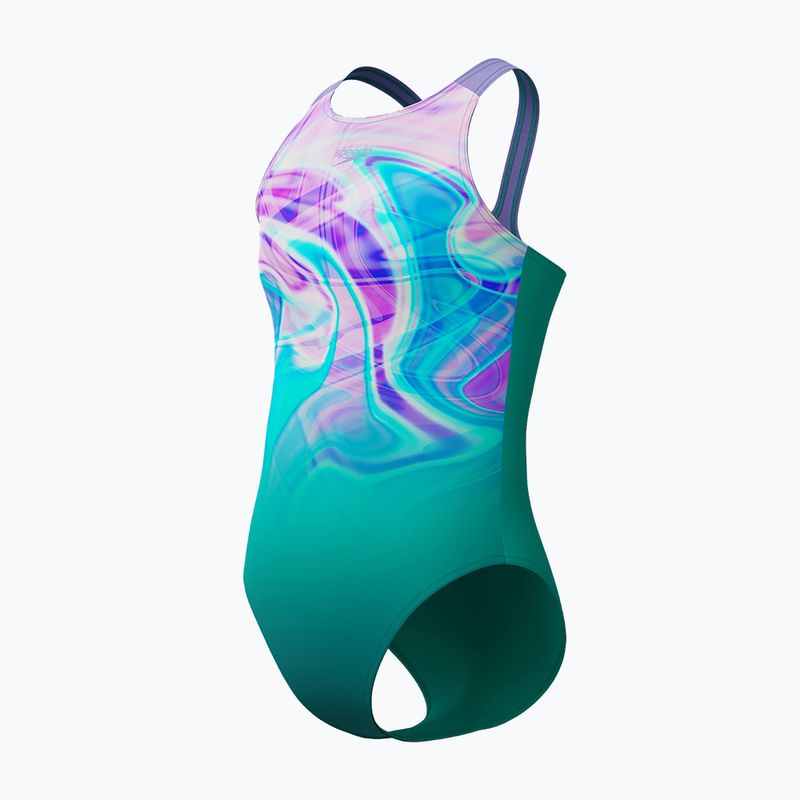 Strój pływacki jednoczęściowy dziecięcySpeedo Printed Pulseback turquoise gem 3