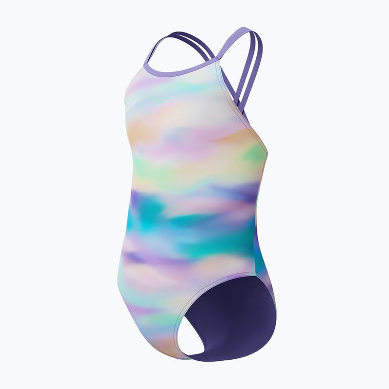 Strój pływacki jednoczęściowy dziecięcy Speedo Printed Twinstrap purple fog 3