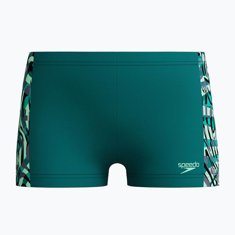 Bokserki pływackie dziecięce Speedo Digital Panel Aquashort deep emerald