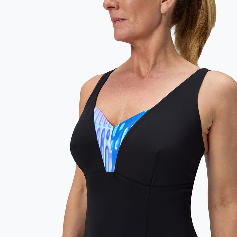 Strój pływacki jednoczęściowy damski Speedo Shaping Printed OpusGem indigo glow 5