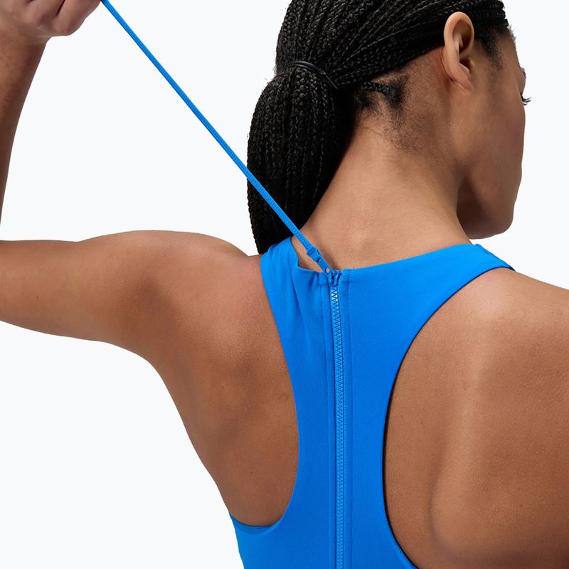 Strój pływacki jednoczęściowy damski Speedo Racer Zip with Built in Swim Bra lagoon blue 5