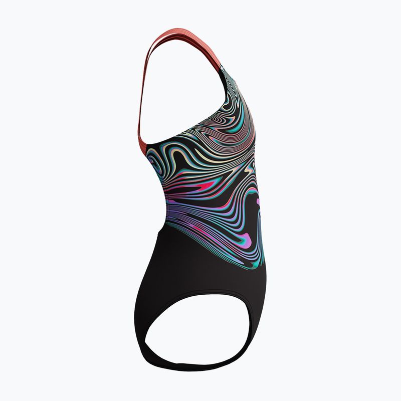Strój pływacki jednoczęściowy dziecięcy Speedo Digital Placement Powerback neon coral 4