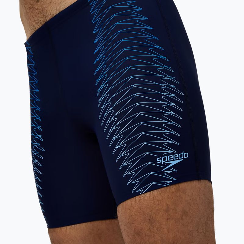 Jammery pływackie męskie Speedo Duo Logo Print Mid Jammer navy/sugar blue 6