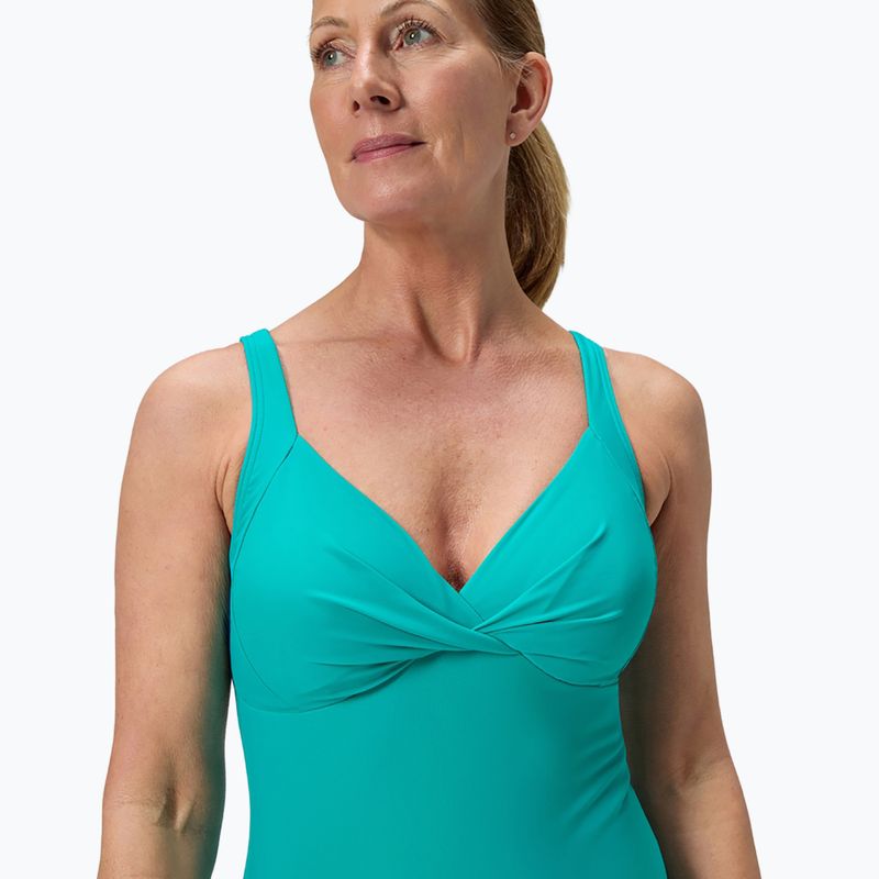 Strój pływacki jednoczęściowy damski Speedo Shaping Cross Knot turquoise gem 5
