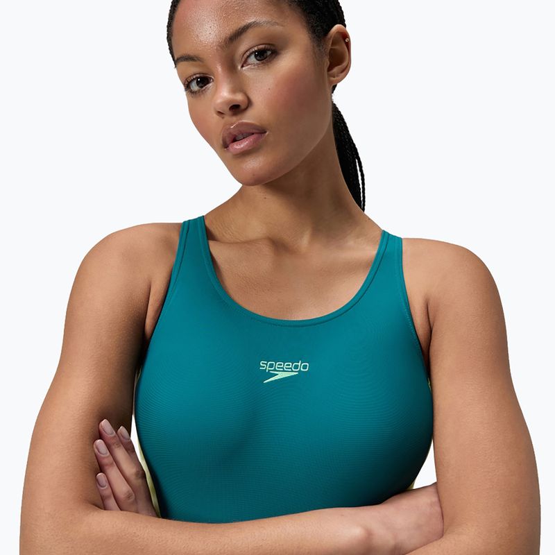 Strój pływacki jednoczęściowy damski Speedo Colourblock 2.0 deep emerald 5