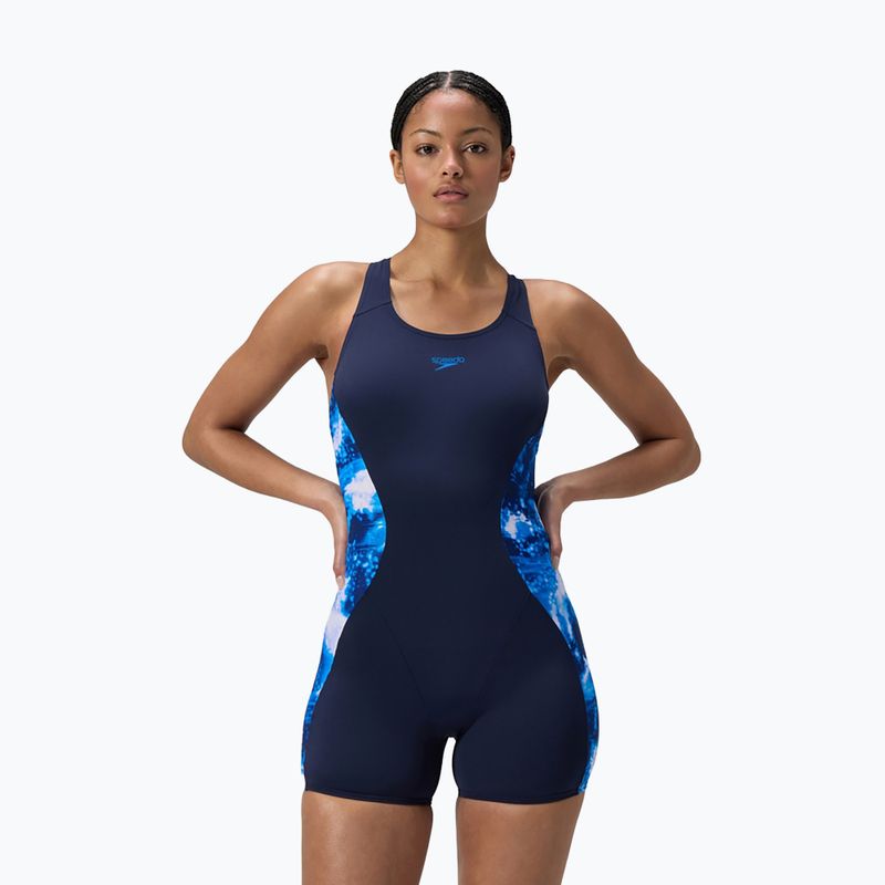 Strój pływacki jednoczęściowy Speedo Digital Printed Legsuit peacoat