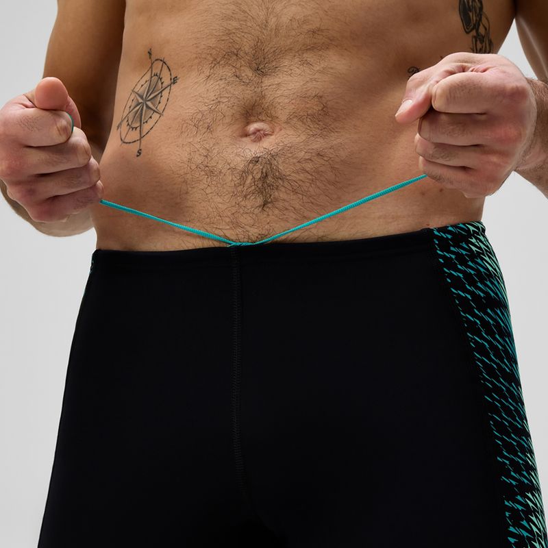 Jammery pływackie męskie Speedo Endurance+ Tech Panel Jammer black/turquoise gem 4
