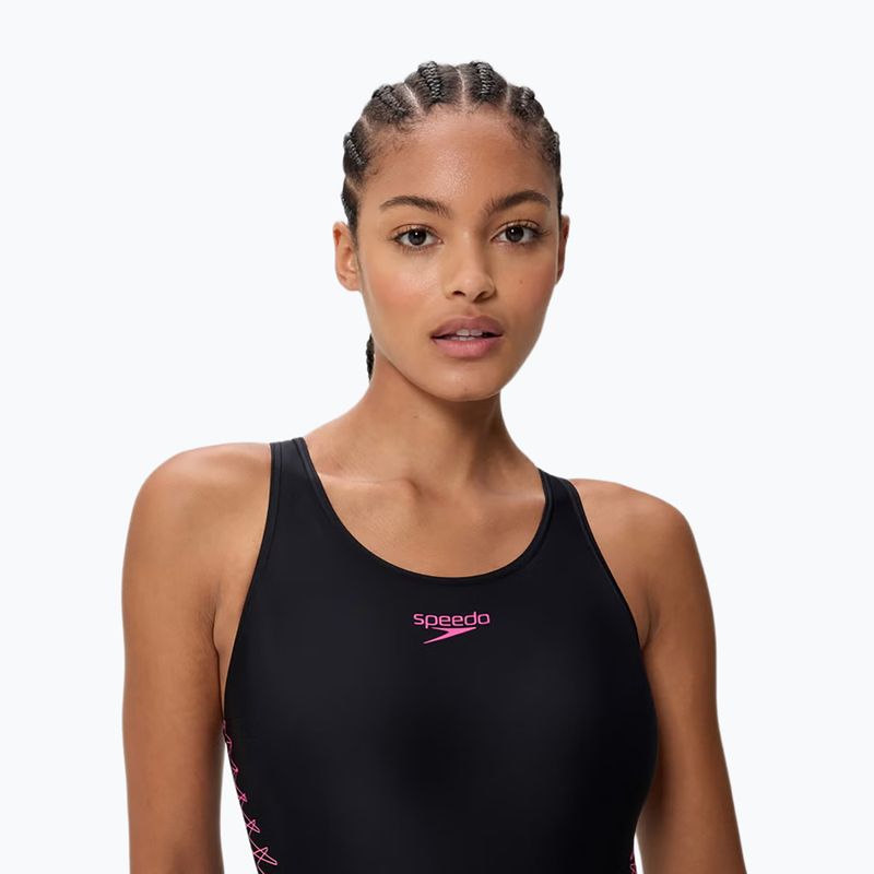 Strój pływacki jednoczęściowy damski Speedo Placement Muscleback anthracite 4