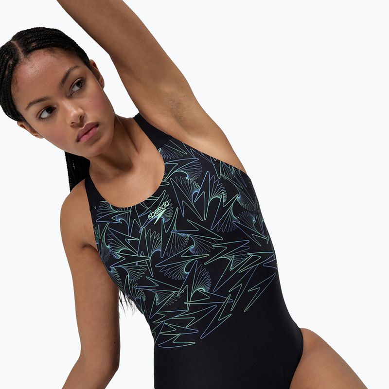 Strój pływacki jednoczęściowy damski Speedo HyperBoom Placement Muscleback alfalfa green 5