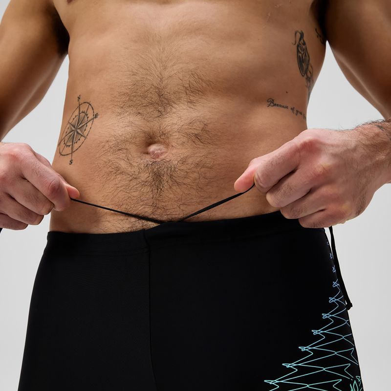 Bokserki pływackie męskie Speedo Medley Logo Aquashort black/alfalfa green 6