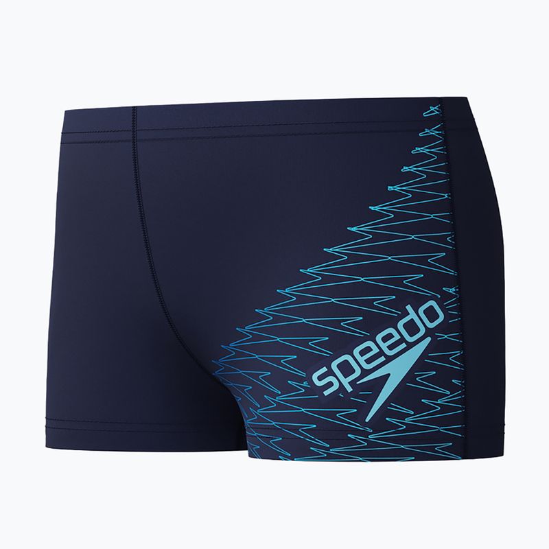 Bokserki pływackie dziecięce Speedo Medley Logo Aquashort peacoat/sugar blue 3