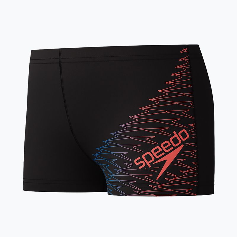 Bokserki pływackie dziecięce Speedo Medley Logo Aquashort anthracite/neon coral 3