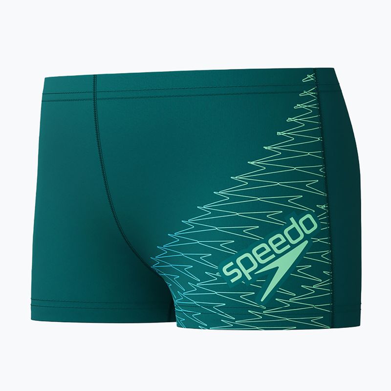 Bokserki pływackie dziecięce Speedo Medley Logo Aquashort deep emerald/alfalfa green 3