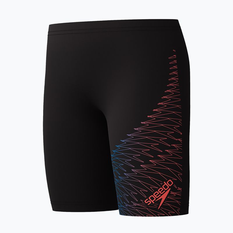 Jammery pływackie dziecięce Speedo Medley Logo anthracite/neon coral 3