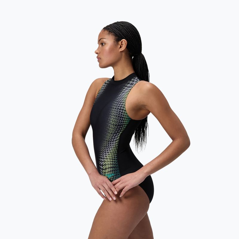Strój pływacki jednoczęściowy damski Speedo Printed Hydrasuit turquiose gem 4