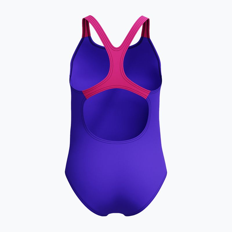 Strój pływacki jednoczęściowy dziecięcy Speedo Medley Logo Medalist indigo glow 2
