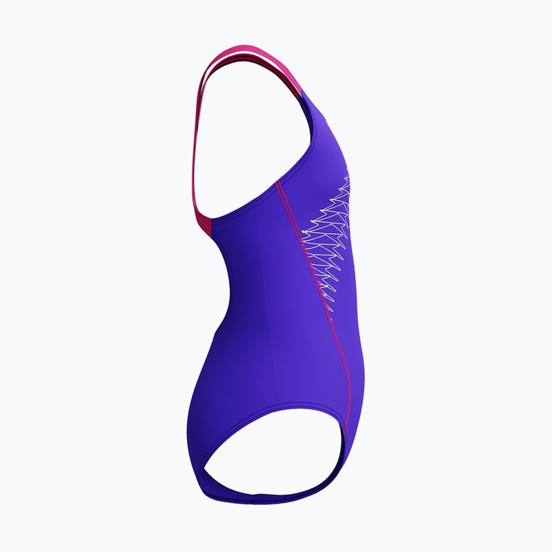 Strój pływacki jednoczęściowy dziecięcy Speedo Medley Logo Medalist indigo glow 4