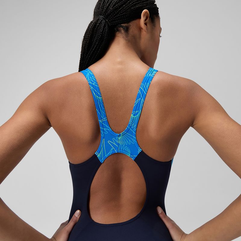 Strój pływacki jednoczęściowy damski Speedo HyperBoom Splice Muscleback lagoon blue 7