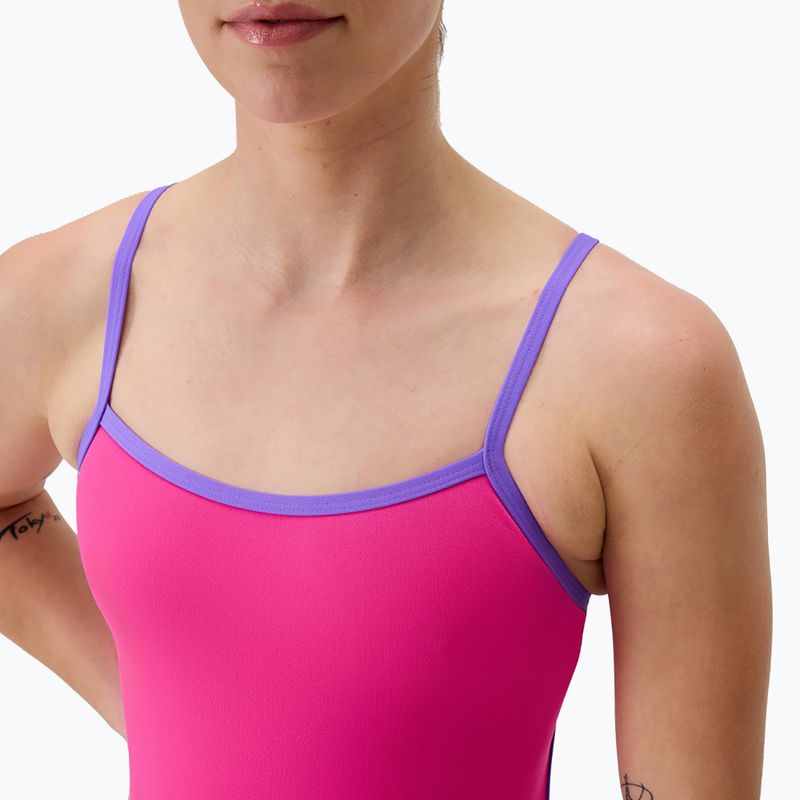 Strój pływacki jednoczęściowy damski Speedo FL Solid Tri Back flare pink/indigo glow 4
