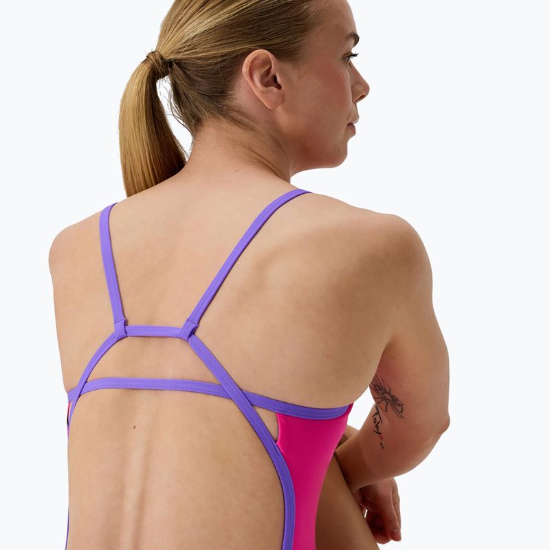 Strój pływacki jednoczęściowy damski Speedo FL Solid Tri Back flare pink/indigo glow 5