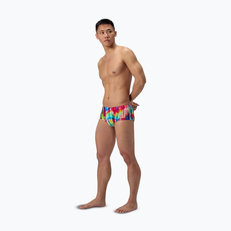 Bokserki pływackie męskie Speedo Printed 13.5 cm Brief prismatic paradise/ruby 2
