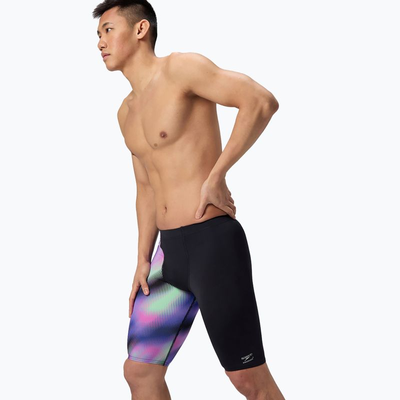 Jammery pływackie męskie Speedo ML One-Leg Printed blurry glass/black 4