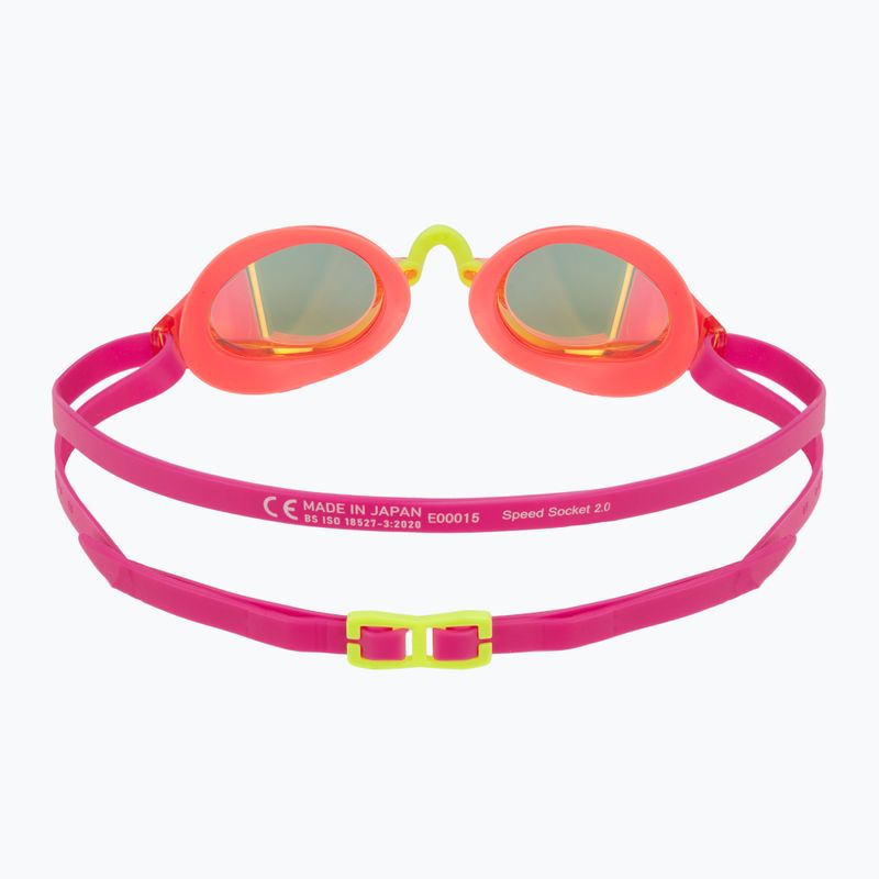 Okulary do pływania Speedo Fastskin Speedsocket 2 Mirror neon melon/vermillion/gold mirror 4