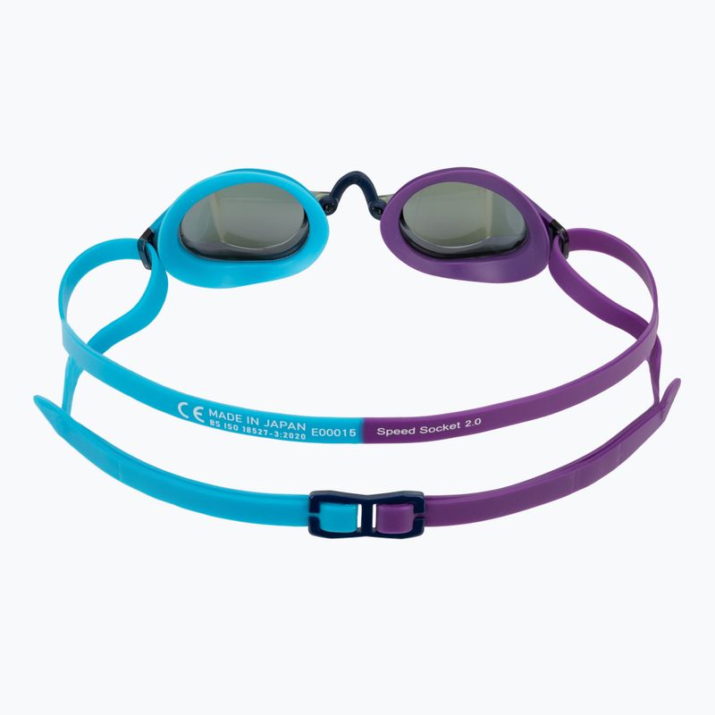 Okulary do pływania Speedo Fastskin Speedsocket 2 Mirror mayan blue/galaxy grape/smoke/iris mirror 4