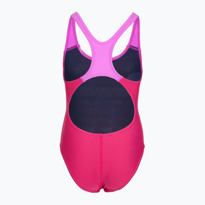 Strój kąpielowy jednoczęściowy dziecięcy Speedo Digital Placement Splashback pink/glassy pink 2