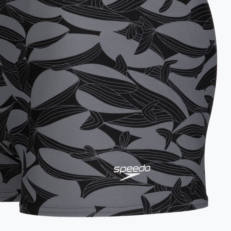 Bokserki kąpielowe męskie Speedo Print Beachstar Square Leg Anthracite/Coin Grey 8