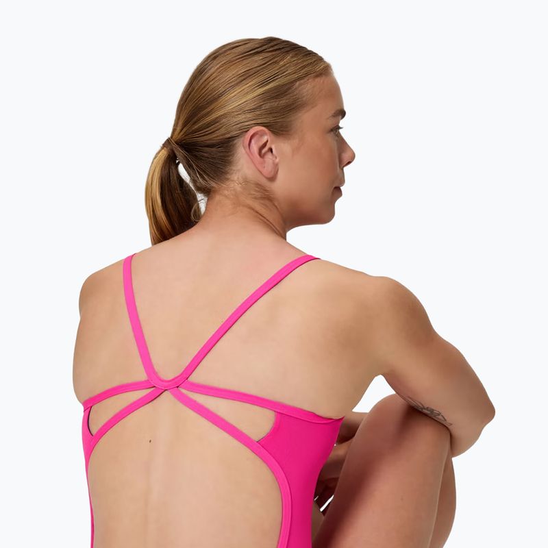 Strój pływacki jednoczęściowy damski Speedo Solid Web punchy pink 4