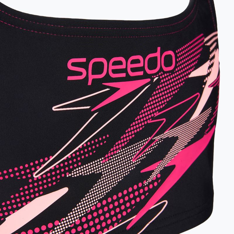 Strój kąpielowy dwuczęściowy dziecięcy Speedo Medley Logo Racerback 2pc anthracite/pink 5