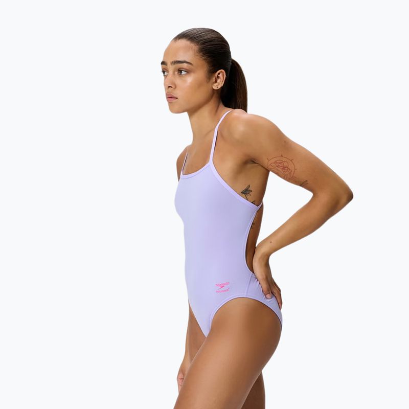 Strój pływacki jednoczęściowy damski Speedo FL Solid V-Back 2.0 bright lavender 3