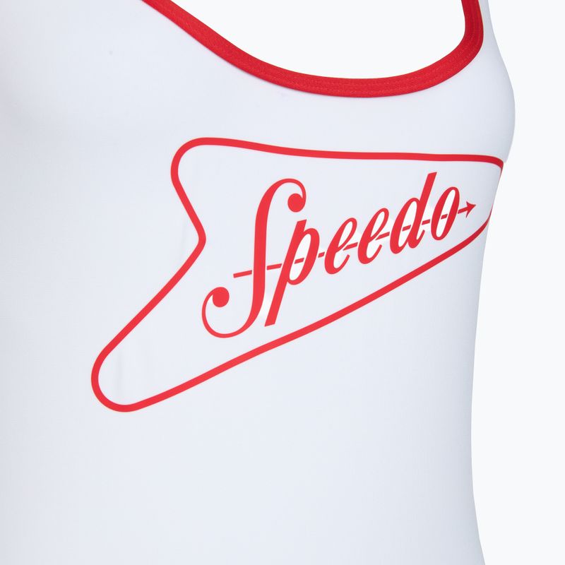 Strój pływacki jednoczęściowy damski Speedo Solid Bound Scoop high risk red/bright white 3