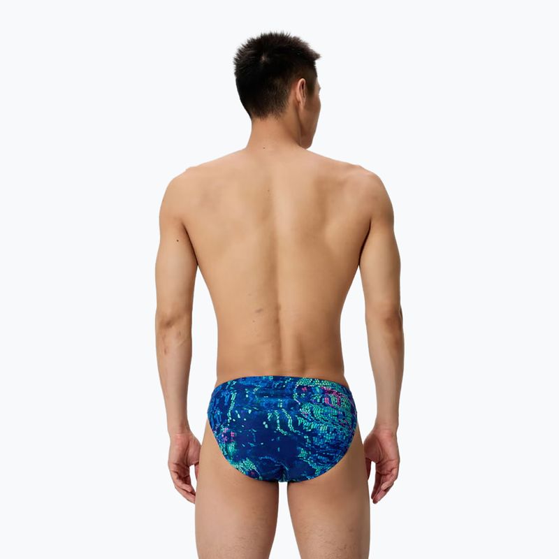 Bokserki pływackie męskie Speedo Printed Brief pixel pool/navy 2